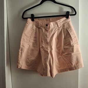 Relativity Petite Women's Light Peach Pleated Shorts